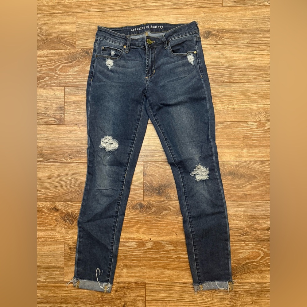Articles of Society Distressed Skinny Jeans Womens 25 EUC